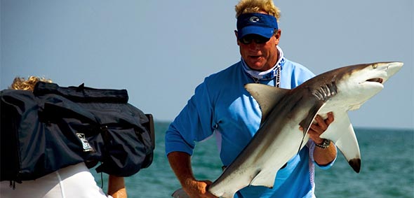 Capt Blair Wiggins Holding Spinner Shark