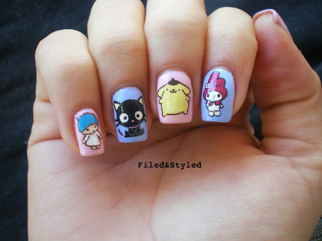 Hello Kitty Nails