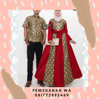  Model  Baju  Gamis  Batik  Couple Sarimbit  Couple Saraswati 