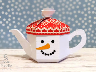 Snowman Teapot Box by Esselle Crafts