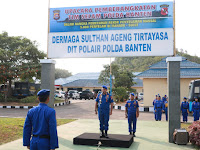 Dirpolairud Polda Banten Pimpin Upacara Pelepasan Keberangkatan Penyelam ke Manado 