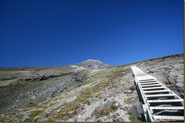 Staircase up Mount Taranaki