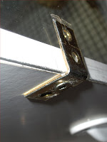 Brassed bracket for sliding plexiglass wall of the Orchidarium shelf