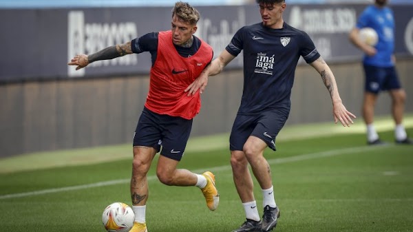 Málaga, Guede pule situaciones de juego en el entrenamiento