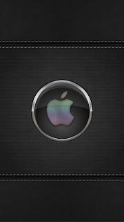 Apple Logo Metal Texture iPhone 5 wallpaper