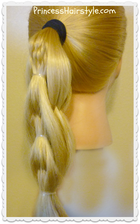 Quilted pull through braid ponytail tutorial - hairstyles 