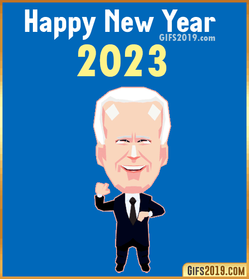 biden happy new year 2023 gif