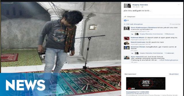 Akhirnya Pemuda Ini Ditangkap Polisi, Ini Pengakuan Pemuda yang Berpose Hendak Injak Alquran