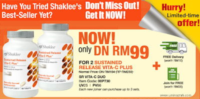 Promosi Disember 2022 Shaklee 2 Botol Vita-C Harga Ahli RM99