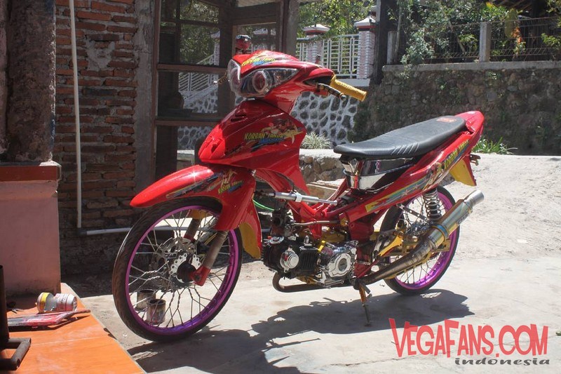 Jupiter Z Merah Modif Racing Velg Ungu VegaFans com