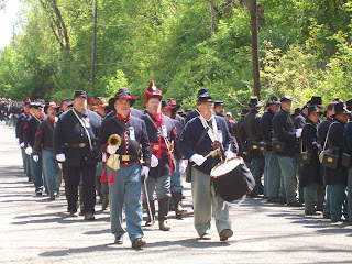 Musicians in 150th Anniversary Lincoln Funeral Procession.