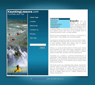 Kayaking Lessons Website