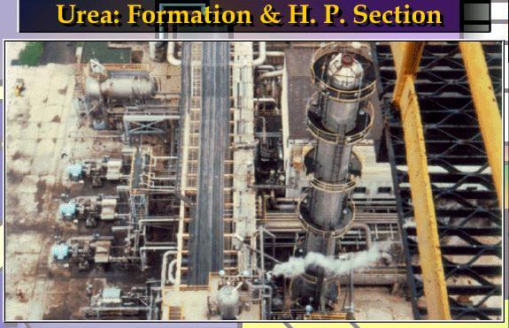 photo of urea production equipments of high pressure section 