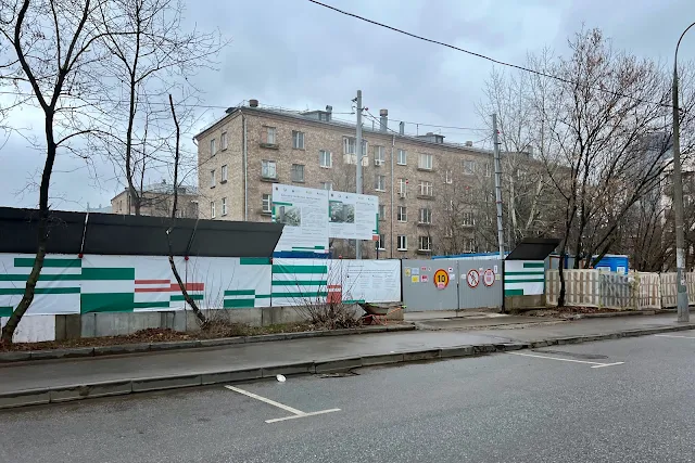 улица Подвойского, строительная площадка жилого дома по программе реновации