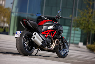 2011 Ducati Diavel Carbon Rear Angle View