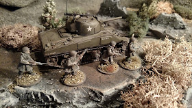 Terrain and Sherman Tank