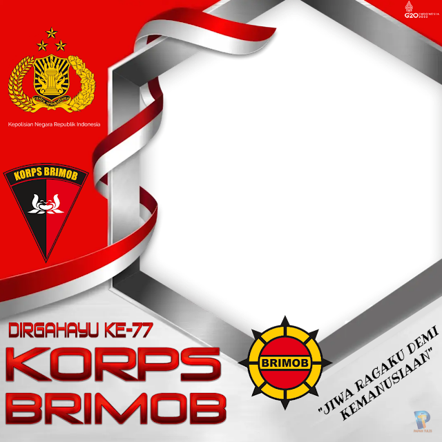 Frame Twibon Hari Jadi KORPS BRIMOB POLRI Ke-77 Tahun 2022