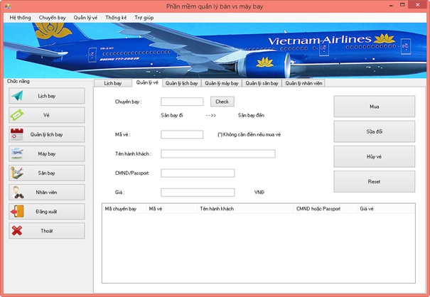 Phần mềm bán vé máy bay