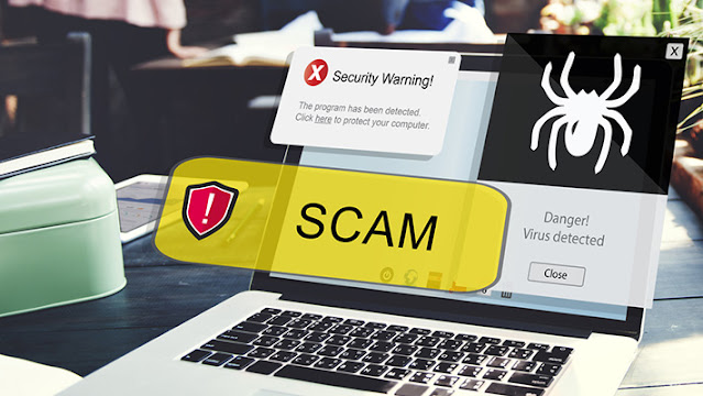 Situs scam atau situs palsu yang bisa mencuri data dan identitas pribadi anda