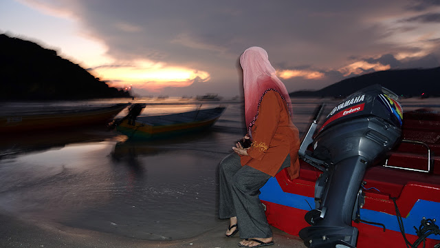 Boat sunrise Beach Landscape Photography