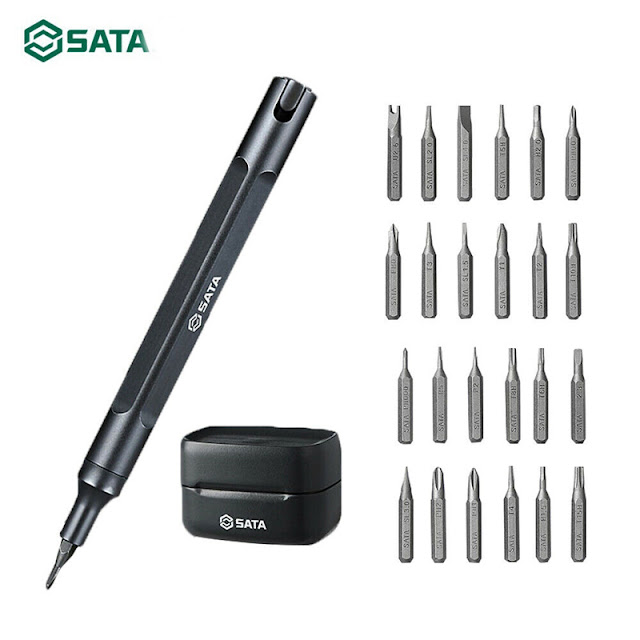 SATA 25PCS Pen Screwdrivers Kits Magnetic Multi-Bits Repair Tool Set 05108 Home Improvement Tools 