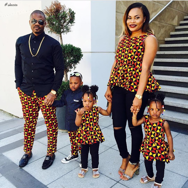 matching african outfits for family, latest african ankara styles for family, parents and kids ankara styles and designs, trendy ankara designs and styles for family, Beautiful Family Ankara Styles