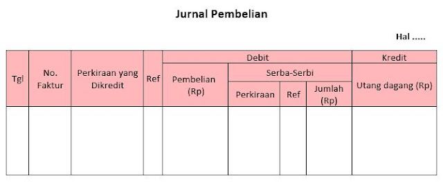 Contoh Bentuk Jurnal Pembelian