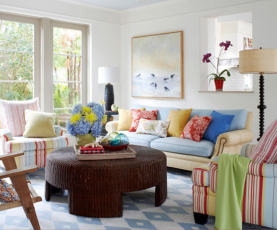 Modern Furniture Colorful Living  Rooms  Decorating  Ideas  2012