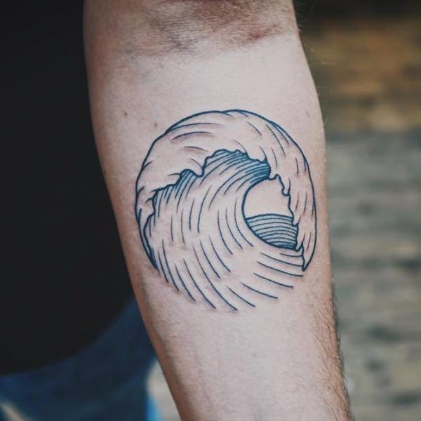 Tatuagens de ondas do mar para homens - 40 fotos e sugestões