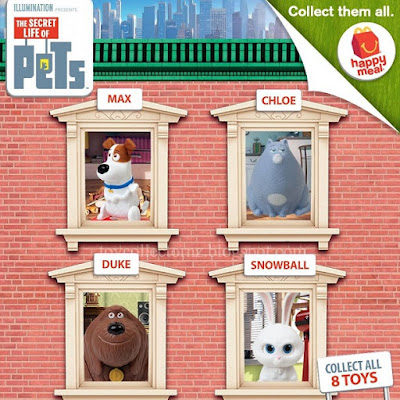 McDonalds Secret Life of Pets Toys 2016 Philippines Happy Meal Toy Promotion - 8 Toy Set