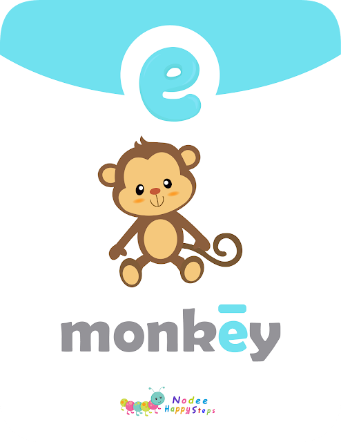 Long and Short Vowels Sounds for Kids - e - monkey