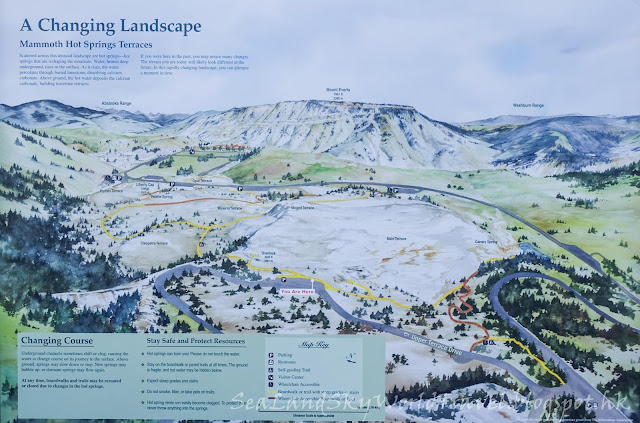 黃石國家公園, yellowstone national park, map, 地圖, mammoth hot spring