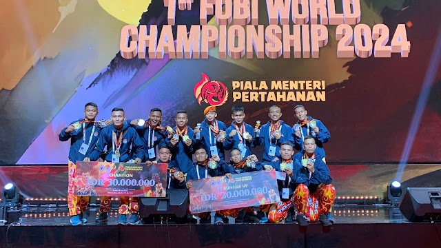 Tim Naga Barongsai Yonko 469 Kopasgat Pancawara Raih Emas dan Perak di Kejuaraan Internasional Piala Menhan 2024