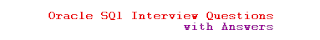 Oracle SQL Interview Questions Part 6
