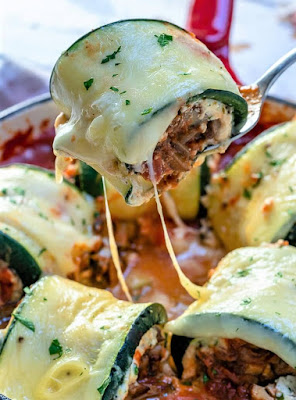 Mushroom Zucchini Lasagna Rolls