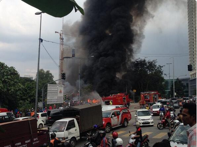 Gambar Insiden Kebakaran Dekat Vista Angkasa, Kg Kerinchi 