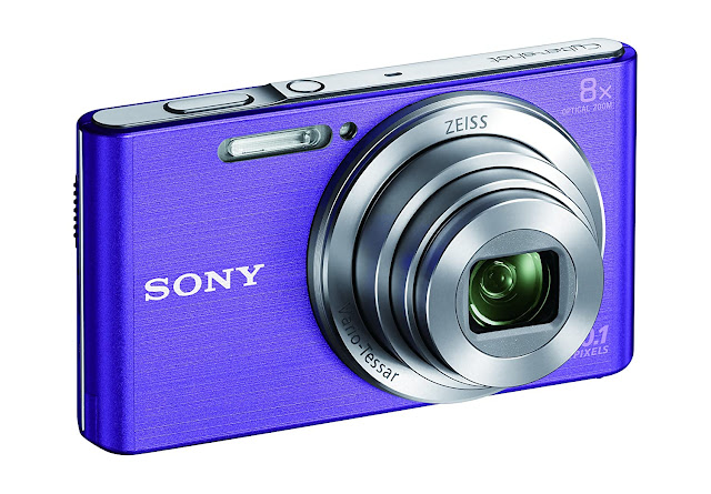 Sony CyberShot DSC W830 20.1 MP Point and Shoot Camera (Violet) with 8X Optical Zoom with Camera Case by Sony