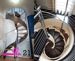 The spiral stairs for a minimalist home