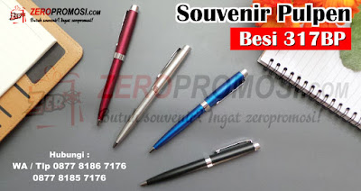 pen besi promosi, PulPen Promosi 317 BP, souvenir pen besi promosi, Pen metal kode 317BP