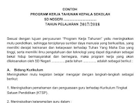 Contoh Program Kerja Tahunan Kepala Sekolah SD,SMP,SMA 2017/2018 Terbaru