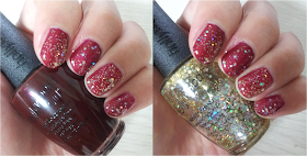 Hollywood girl RED POWER! Red and Glitters Polish