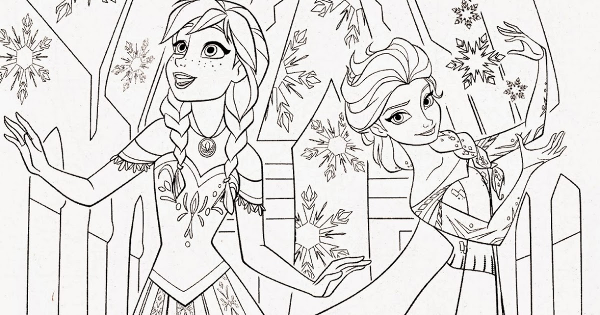 Download Disney Princess Frozen Elsa and Anna Coloring Pages
