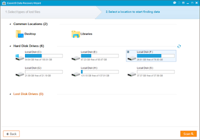 EaseUs Data Recovery Wizard_choose device