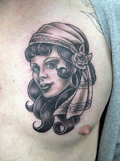 Gypsy Head Tattoo Design Picture Gallery - Gypsy Head Tattoo Ideas