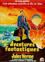 AVENTURES FANTASTIQUES. Cartel: 60 x 80 cms. Francia. Arte: Roger Soubie. Imprenta: Bellamy, París. UNA INVENCIÓN DIABÓLICA / UNA INVENCIÓN DESTRUCTIVA. Vynález zkázy. 1958. Checoslovaquia. Dirección: Karel Zeman. Reparto: Lubor Tokos, Arnost Navrátil, Miroslav Holub, Frantisek Slégr, Václav Kyzlink.