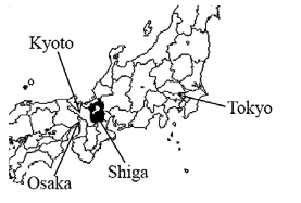 図：滋賀県の位置