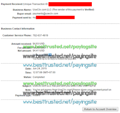 Proof of payment 24-06-2015 UseClix