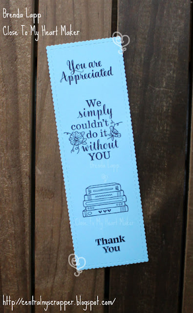 bookmark created with Teach Love Inspire (CTMH August 2022 SOTM) back view