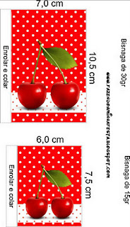 Cherries: Free Printable Candy Bar Labels