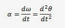 Percepatan sudut adalah